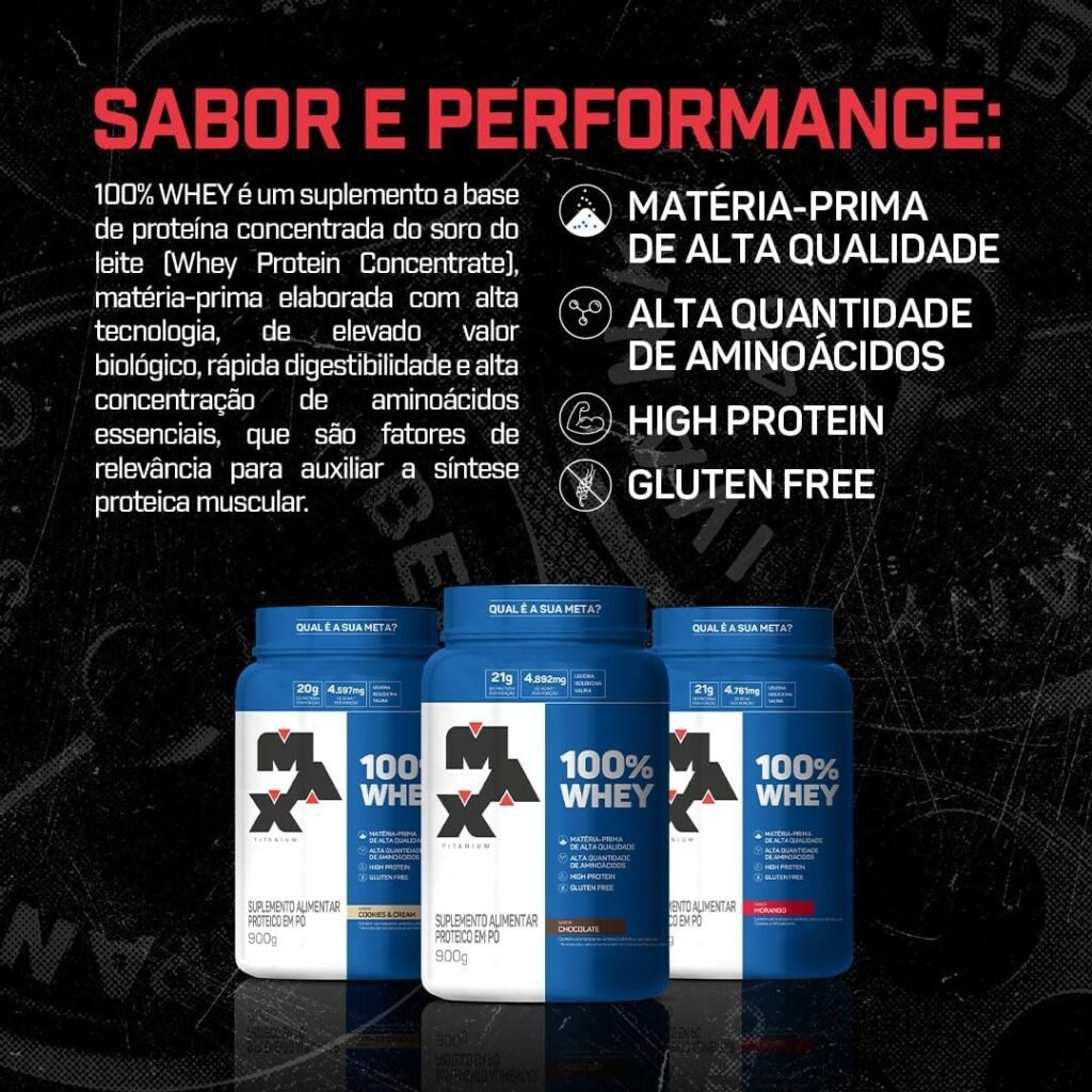 100% Whey 900G Max Titanium, Max Titanium