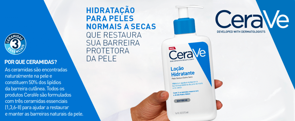 CeraVe, Loção Hidratante Corporal, com textura Fluida e Ácido Hialurônico