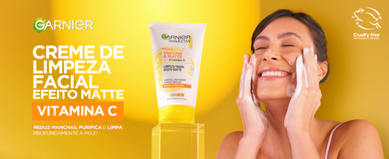 Limpeza Facial Garnier Uniform & Matte Vitamina C Antioleosidade