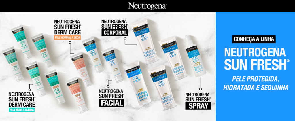 Protetor Solar Facial Para Pele Oleosa Neutrogena Sun Fresh Derm Care sem cor FPS 70