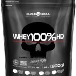 Whey 100% Hd - 900G Refil Baunilha, Black Skull