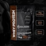 Whey Protein Concentrado 1Kg - Chocolate Belga - Importado - Soldiers Nutrition