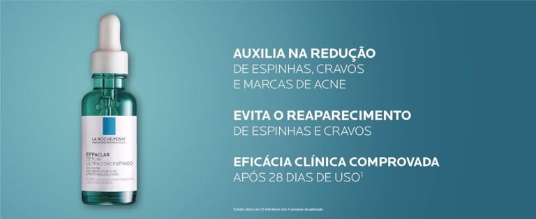 La Roche-Posay Effaclar Sérum Ultra Concentrado, Sérum Antiacne, Reduz Espinhas, Cravos, Marcas de Acne e Poros Visíveis