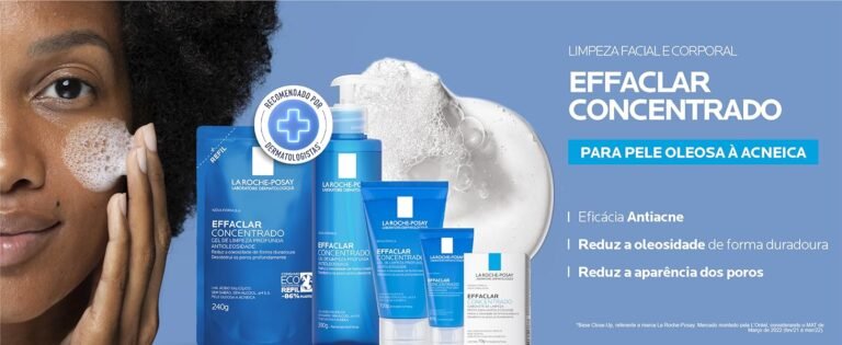 La Roche-posay Effaclar Gel Concentrado 300g. Gel de Limpeza Facial. Limpa a Pele Profundamente Reduzindo a Oleosidade e Lesões Acneica. Limpeza Facial. Pele Oleosa. Ácido Salicílico, LHA, PCA de Zinco