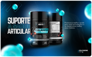 Colágeno Tipo II com Ácido Hialurônico, Magnésio, MSM, Vitaminas D3, K2, Glucosamina e Condroitina, 90 Cápsulas de 500mg